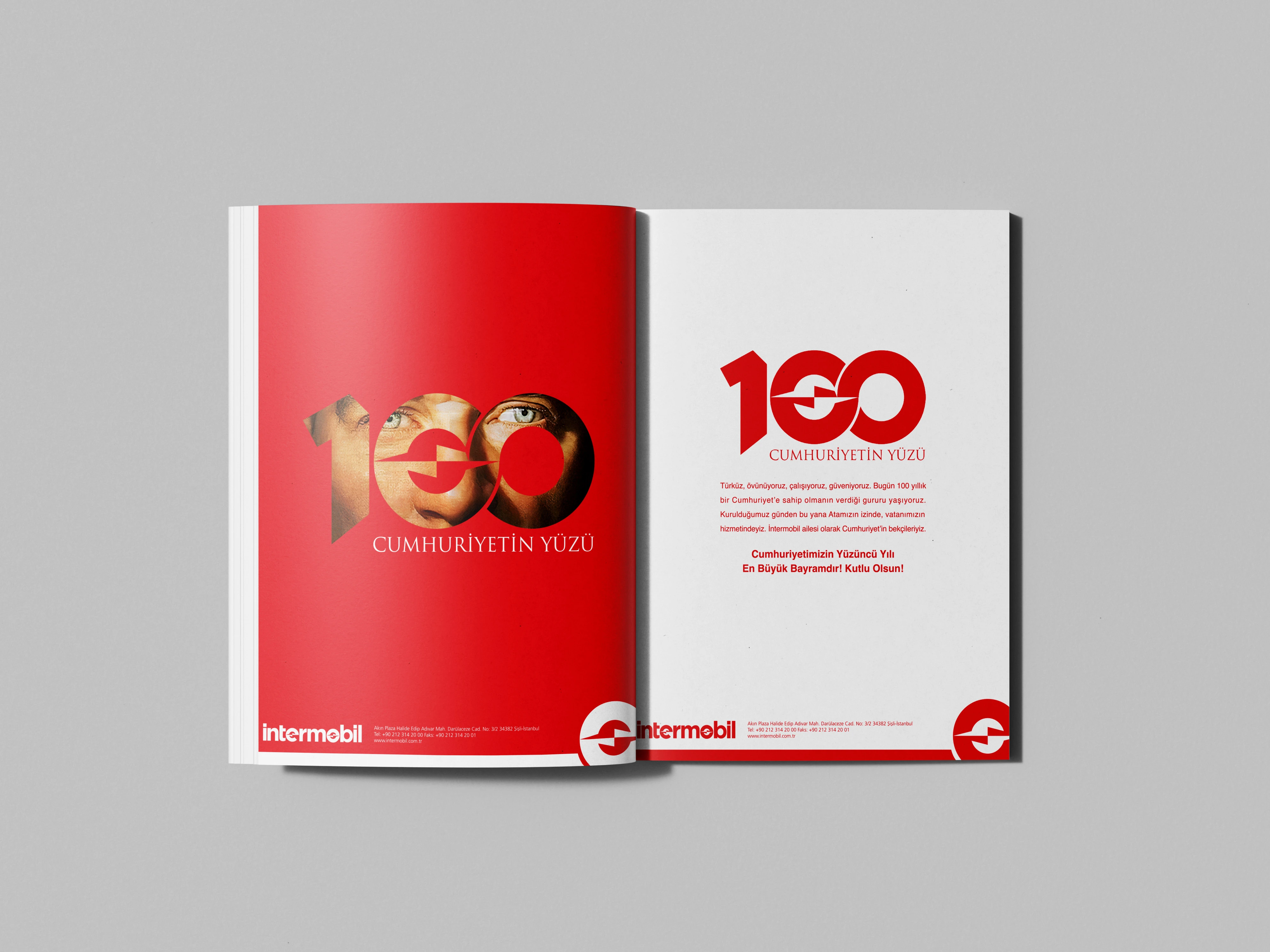 İntermobil 100.Yıl Dergi İlan Tasarımı
